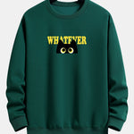 Whatever Black Cat Print Relax Fit Sweatshirt