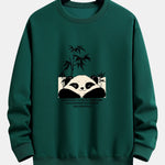 Bamboo Panda Print Relax Fit Sweatshirt