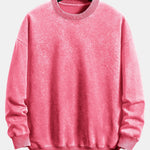 Relax Fit Washed Distressed Sweatshirt