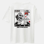 Dragon Landscape Back Print Drop Shoulder Oversize T-Shirt