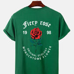 Dissolving Rose Slogan Print T-Shirt