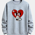 Drinking Coffee With A Broken Heart Print Relax Fit Sweatshirt
