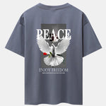 Dove Rose Slogan Back Print Drop Shoulder Oversize T-Shirt