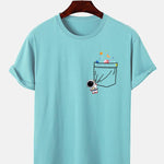 Astronaut Space Pocket Print T-Shirt