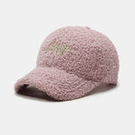 Heart Embroidery Teddy Plush Baseball Cap
