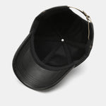 Vintage PU Leather Distressed Baseball Cap