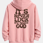 Slogan Back Print Relax Fit Hoodie