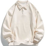 Relax Fit Basic Polo Sweatshirt
