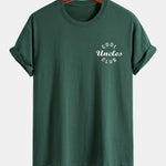 Regular Fit Cool Uncles Club Print Cotton T-Shirt