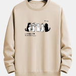 Cat Japanese Print Relax Fit Sweatshirt