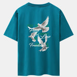 Dove Slogan Back Print Drop Shoulder Oversize T-Shirt