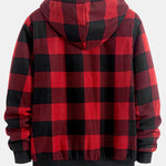Teddy Fleece Lined Flannel Plaid Hoodie