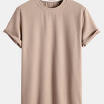 Muscle Fit Ribbed Arc Hem T-Shirt & Shorts