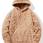 Geometric Jacquard Teddy Hoodie
