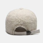 Embroidery Letter Plush Warm Baseball Cap