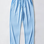 Ribbed Hooded  Arc Hem T-Shirt & Straight Leg Ribbed Pants