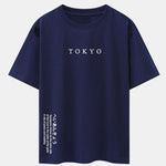 Tokyo Slogan Print Drop Shoulder Oversize T-Shirt