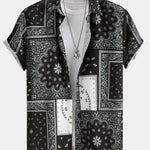 Paisley Print Button Up Shirt #Random Pattern Design# & Swim Shorts
