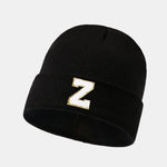 1pc Letter A-Z Warm Knit Beanie Hat