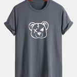 Regular Fit Bear Print Cotton T-Shirt