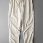 Straight Leg Linen Cotton Blend Pants