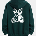 Bear Back Print Relax Fit Hoodie