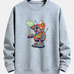 Colorful Tattered Bear Relax Fit Sweatshirt