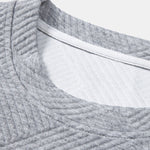 3 Pieces Long Sleeve Stripe Jacquard Arc Hem T-Shirts