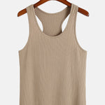 Basic Slim Ribbed Racer Back Tank