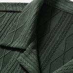 Knitted Geometric Rhombus Jacquard Cuban Shirt