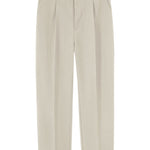 Relax Fit Elastic Waist Straight Leg Trousers