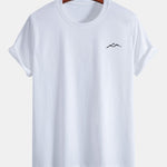 Regular Fit Mountains Print Cotton T-Shirt