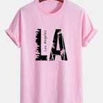 Regular Fit Los Angeles Print Cotton T-Shirt