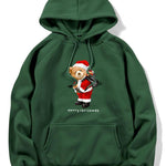 Christmas Bear Print Hoodie