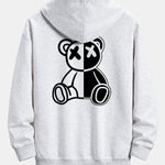 Bear Back Print Relax Fit Hoodie
