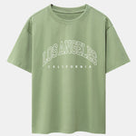 Los Angeles Letter Print Drop Shoulder Oversize T-Shirt