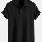 Knitted Geometric Jacquard Polo