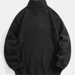 Relax Fit Quarter Zip Fleece Sweatshirt
