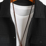 Quilted Waffle Jacquard Overshirt