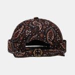 Vintage Paisley Print Brimless Hat