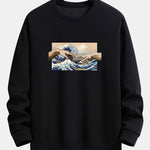 Ukiyo Hand Print Relax Fit Sweatshirt