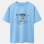 UFO Take Away Dinosaurs Print Drop Shoulder Oversize T-Shirt