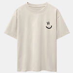 3 Pieces Smiley Face Print Drop Shoulder Oversize T-Shirts