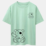 Bear Print Drop Shoulder Oversize T-Shirt