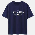 Alaska Slogan Print Drop Shoulder Oversize T-Shirt