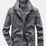 Faux Suede Utility Jacket