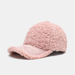 Solid Color Teddy Plush Baseball Cap