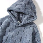 Checkerboard Teddy Hoodie & Straight Leg Pants