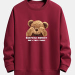 Slogan Bear Slogan Print Relax Fit Sweatshirt