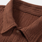 Knitted Rhombus Geometric Jacquard Polo